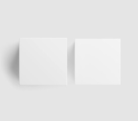 White Rectangular Box, Light Candle Box packaging, 3d Rendered isolated on light background