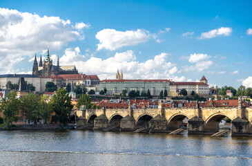 View of the cathedral from Prague embankment 