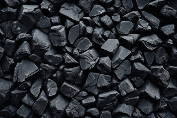 natural coal pile or black rock rubble background - Powered by Adobe
