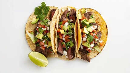 mouthwatering dish of traditional tacos for Cinco de Mayo