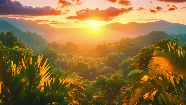 Zipline into Sunset: Costa Rica's Rainforest Adventure. Concept Adventure Travel, Sunset Photography, Costa Rica Tourism, Rainforest Excursion, Ziplining Experience