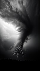 Photography of tornado thunderstorm lightning outdoors.