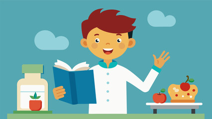 A child proudly presenting their own recipe at the book launch explaining the inspiration behind it and sharing cooking tips with the audience.