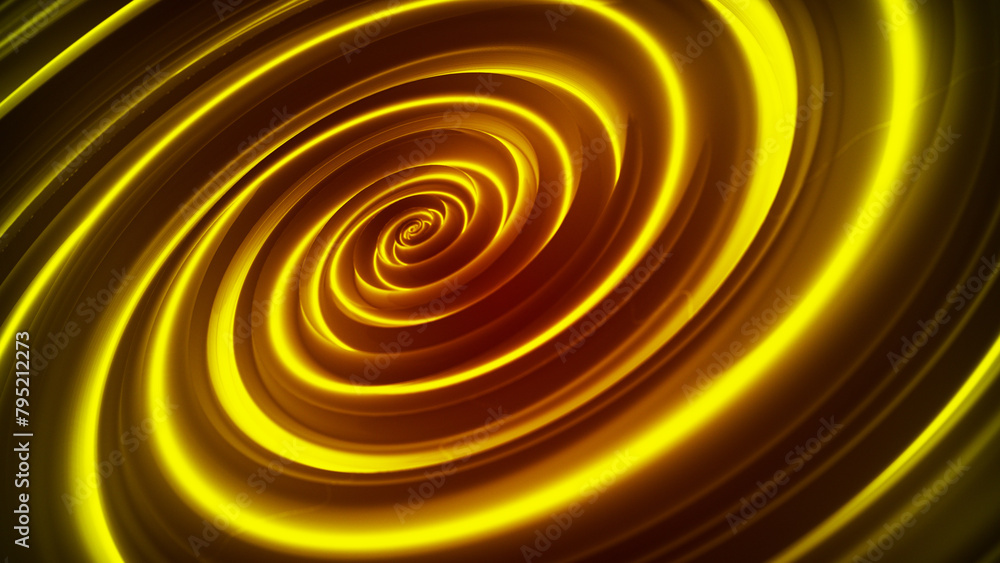 Aufkleber abstract blurred circle background. whirlpool. liquid vortex. radial abstract meandering golden tunn
