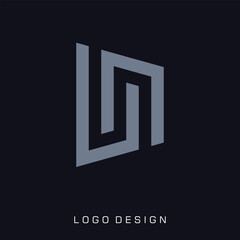 Letter UN Logo Design Template