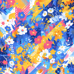 Fresh and Colorful Pattern for Fashion, Home Decor or Digital Media
