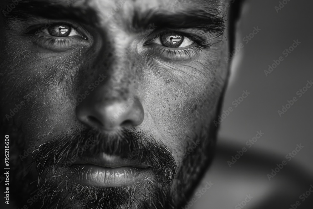 Aufkleber An unrecognizable monochrome subject captured in an abstract texture-focused shot with a blurred effect