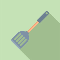 Shape spatula icon flat vector. Domestic equipment. Traditional tool