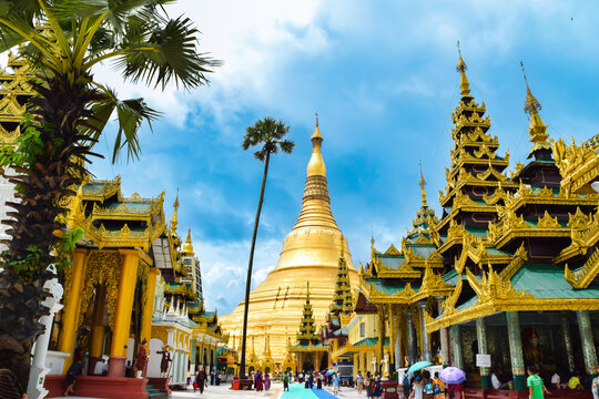Pagoda Shwedagon en Rangun, Myanmar