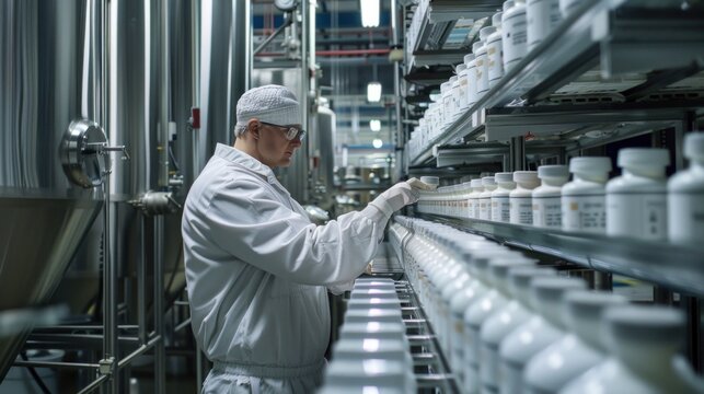 Dietary supplement production factory with a team of experts including chemists, biologists, and quality assurance experts. Ensures that every product meets strict safety and efficacy standards.
