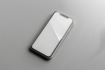 Minimalist White and Gray Phone Displayed on Clean Background