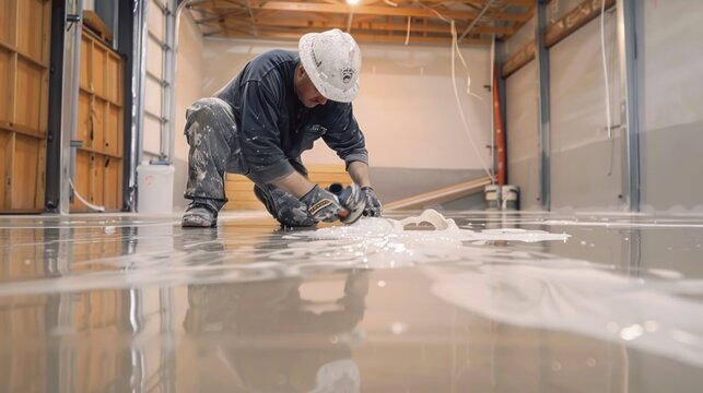 Craftsmen who are experts in coating floors with epoxy. to create a durable surface Each use strengthens the quality of the built environment. - Powered by Adobe