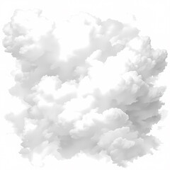Ethereal Foggy Cumulus Cloud Effect - 3D Graphic for Imagery and Design Projects - obrazy, fototapety, plakaty