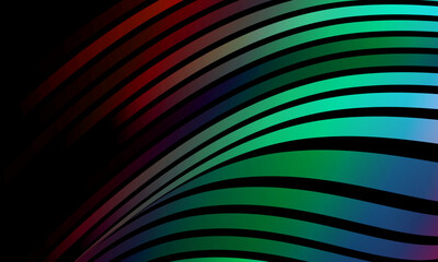 Colorful curved abstract stripe lines background. digital art.