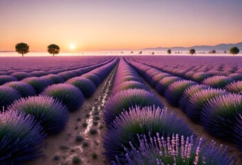 A highly realistic 8k sunrise over a lavender fiel (6)