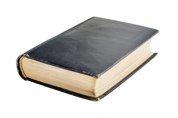black hardback book isolated
