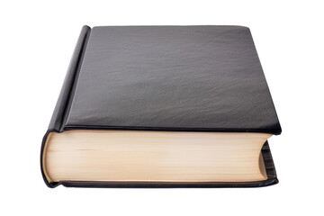 black hardback book isolated