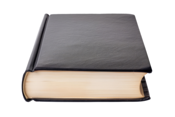 black hardback book isolated
