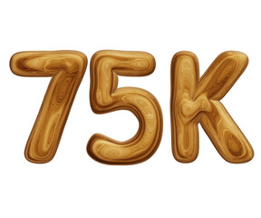 Wooden 75k for followers and subscribers celebration