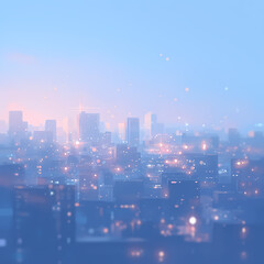 Bright Cityscape Amidst the Twilight Hour