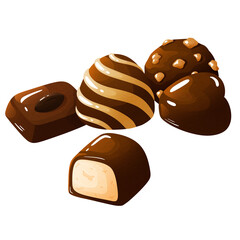 Assortment of chocolate sweets