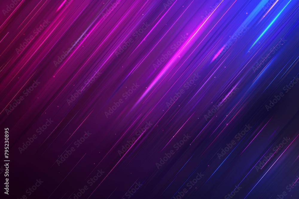 Poster abstract purple and blue gradient with diagonal stripes on blurred line background for landing page