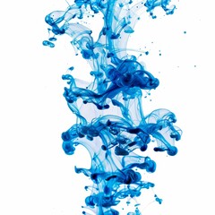 Blue and white abstract painting.