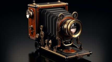 old photo camera. Vintage camera old film camera isolates for objects.