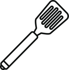 Metal spatula icon outline vector. Baking instrument. Cooking new tool