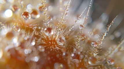 Closeup macro image of microflora and organic tissues. Abstract background. Healthcare, hygiene and personal care concept. AI-generated.