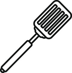 Cooking spatula tool icon outline vector. Roast hole. Preparing food
