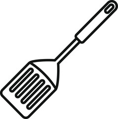 Culinary spatula tool icon outline vector. Cooking accessory. Preparing food