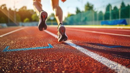 Sprinter Sport man running on track