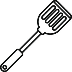 Shape spatula icon outline vector. Domestic equipment. Traditional tool