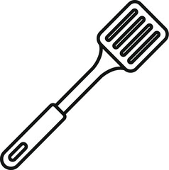 Cooking tool spatula icon outline vector. Rustic element. Kitchenware tool