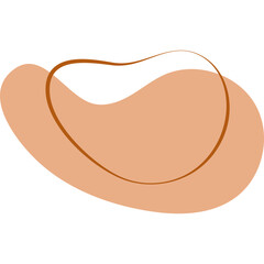 Boho Abstract Hand Drawn Organic shapes Element