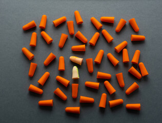 Safe earplugs made of  rubber