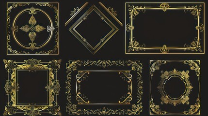 gold luxury frame concept, gold luxury frame, realistic gold luxury frame