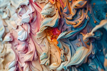 Bright and fantastic colorful background voluminous textured background wallpaper Generative AI illustrator