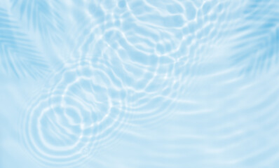 Water drop ripple flow sunlight top view background, Circle wave pattern water well free space...