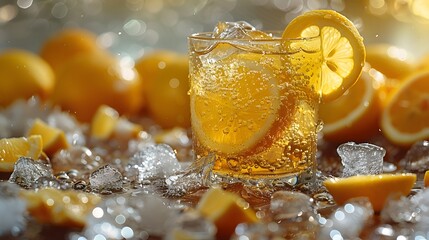 Close-up Shot Of A Glass Of Lemonade - obrazy, fototapety, plakaty