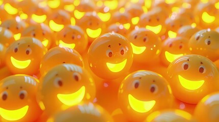 Bright Bliss: The Journey of a Glowing Emoji