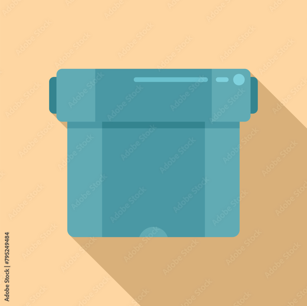 Poster roll of garbage sacks icon flat vector. bags for trash. ecological element