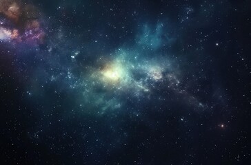 Blue purple dark tone Stars and galaxy outer space sky night universe background
