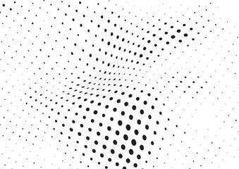 Abstract halftone wave dotted background. Halftone grunge pattern with squares
