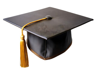 Graduation hat isolated on transparent background