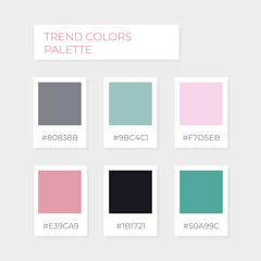 Cozy boho palette. Trendy pallete of color. Cozy color pallete. Swatch summer candy shade tone with hex code. Nft pastel colors. Super trendy color