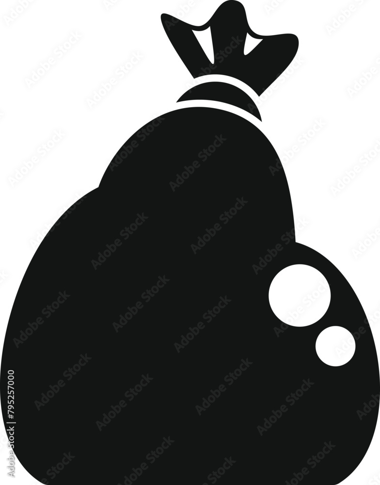 Poster full sack of trash icon simple vector. recycle bag. ecology sack element