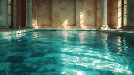 Shimmering Light Patterns, And The Play Of Shadows On The Pool Floor