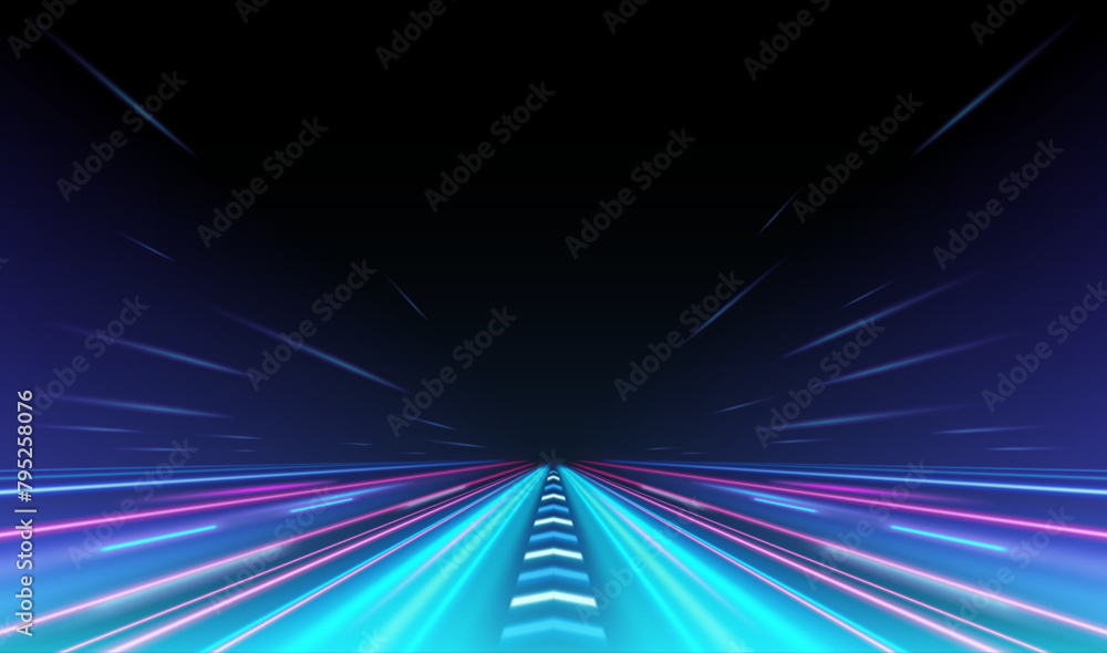 Canvas Prints road speed motion light effect background